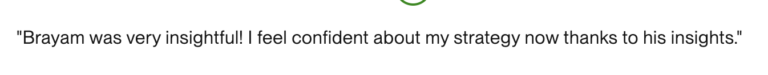 Client review of Brayam Rodriguez