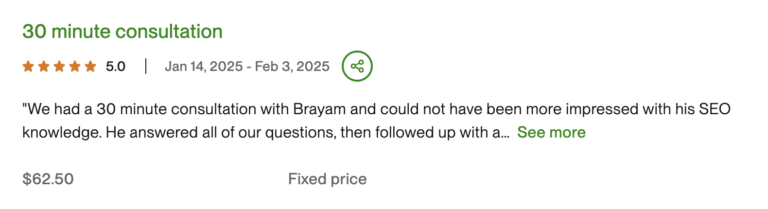 Client review of Brayam Rodriguez